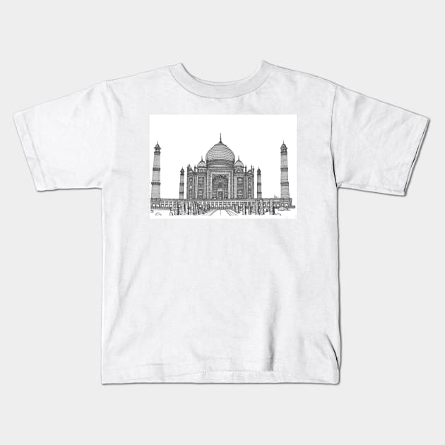 Taj Mahal India Kids T-Shirt by valery in the gallery